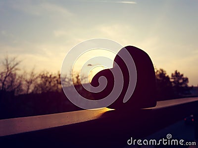 In love with sunset Stock Photo