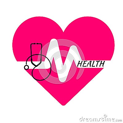 The heart symbol commemorates Health Day Stock Photo