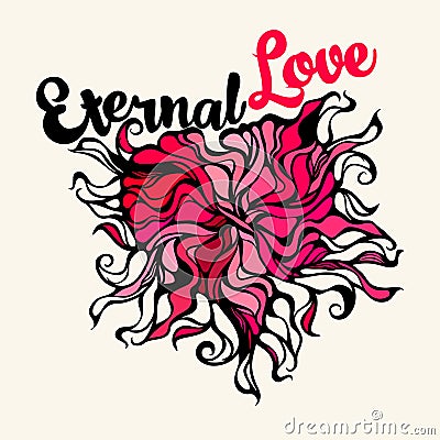 Heart symbol of eternal love Vector Illustration