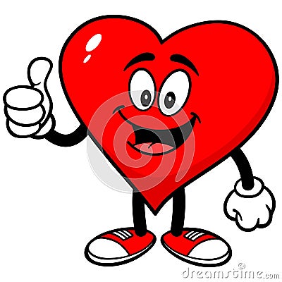 Heart with Thumbs Up Vector Illustration