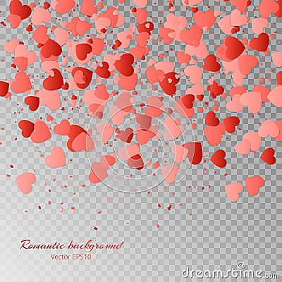 Heart transparent background Vector Illustration