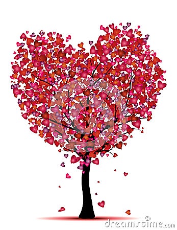 Heart tree Stock Photo