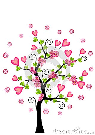 Heart Tree Vector Illustration