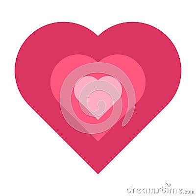 Heart valentine day beautiful decor icon vector Vector Illustration