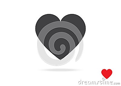 Heart Vector Icon Symbol Design for love Valentine Day Sign Greeting Card or Website on White isolated Background Illustration Vector Illustration