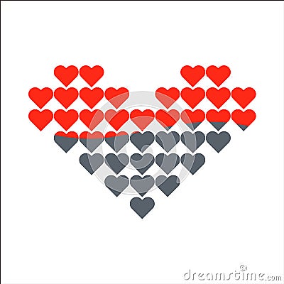 Heart vector love icon. Love wave. Vector Illustration