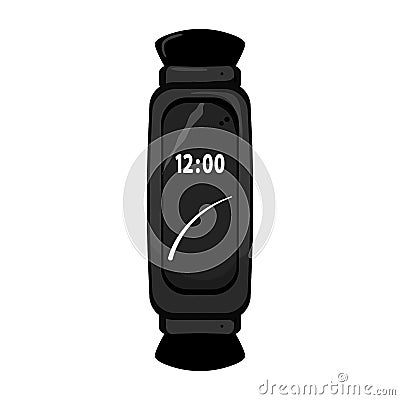 heart watch tracker cartoon vector illustration Cartoon Illustration