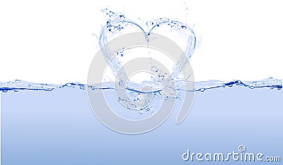 Heart water Stock Photo