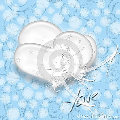 Heart white Stock Photo