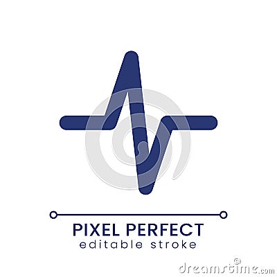 Heartbeat animation effect pixel perfect gradient fill ui icon Vector Illustration