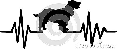 Cocker Spaniel frequency silhouette Vector Illustration