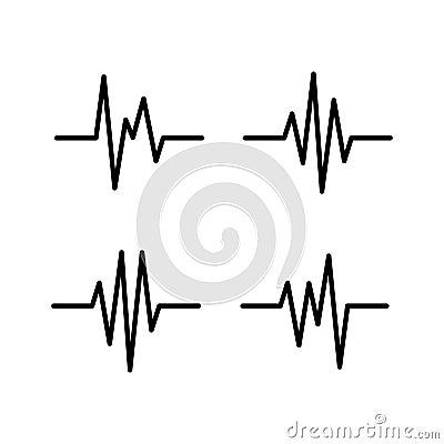 Heartbeat icon. Cardiology symbol. Medical pressure sign. isolated vector illustration Vector Illustration
