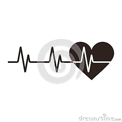 Heartbeat icon Vector Illustration