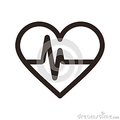 Heartbeat icon Vector Illustration