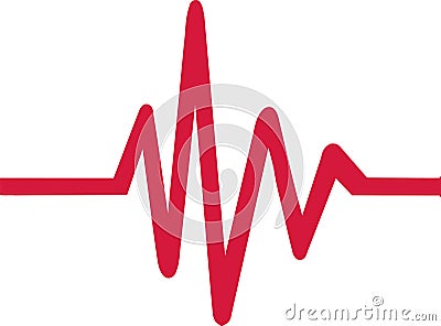 Heartbeat icon music Vector Illustration