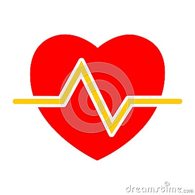 Heartbeat icon Vector Illustration