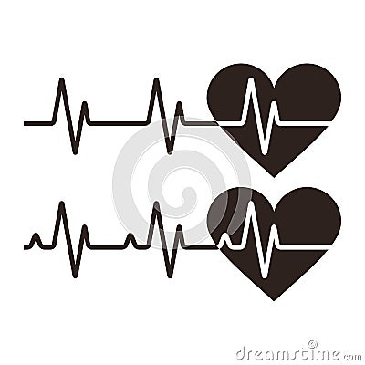 Heartbeat icons Vector Illustration