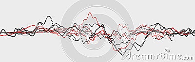 Heartbeat line. Cardiogram. Heart pulse. Dynamic light flow. 3d rendering Stock Photo