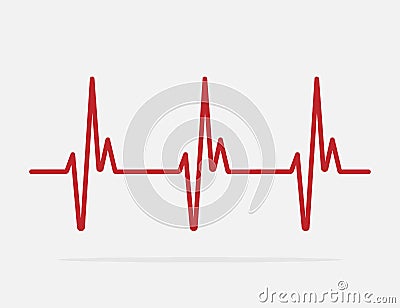Heartbeat line vector icon Vector Illustration