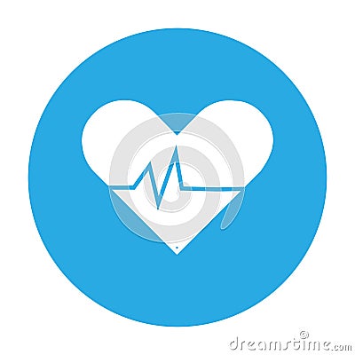 Heartbeat Love hospital heart rhythm Vector Illustration