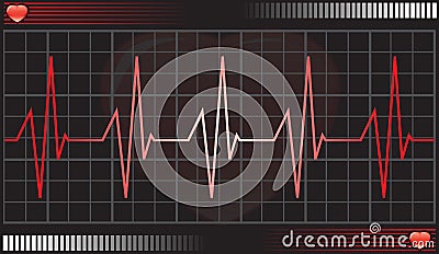 Heartbeat monitor Stock Photo