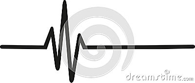 Heartbeat pulse music Vector Illustration