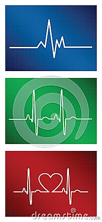 Heartbeat set Vector Illustration