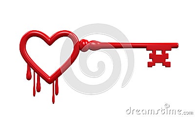 Heartbleed Key Stock Photo