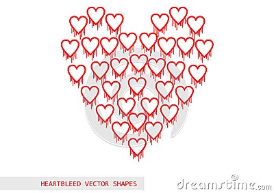 Heartbleed openssl bug vector pattern Vector Illustration