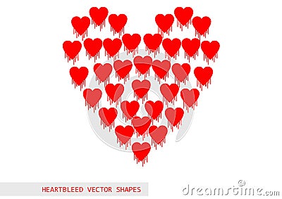 Heartbleed openssl bug vector pattern Vector Illustration