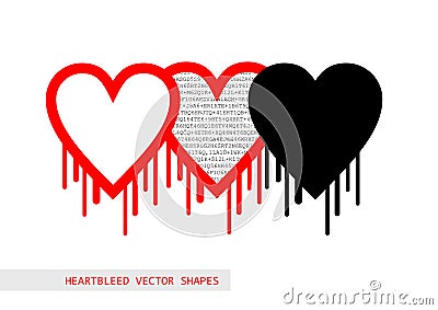 Heartbleed openssl bug vector shape Vector Illustration