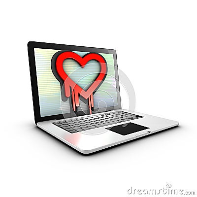 The Heartbleed vulnerability in cryptographic software library Stock Photo