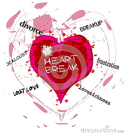 heartbreak Vector Illustration