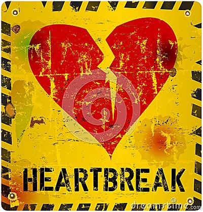 heartbreak sign Vector Illustration