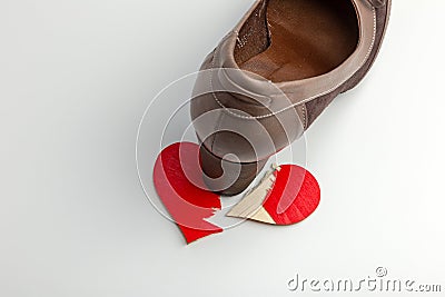 Heartbreak under Heels Stock Photo