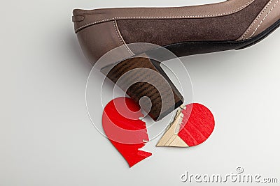 Heartbreak under Heels Stock Photo