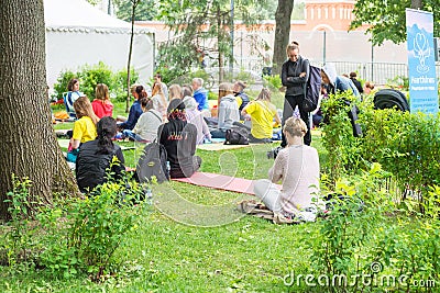 The Heartfulness meditation practitioners Editorial Stock Photo