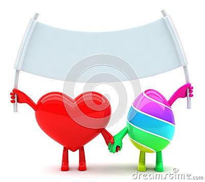 Hearth and Easter egg Stock Photo