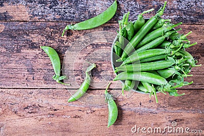 Hearthy fresh green peas Stock Photo