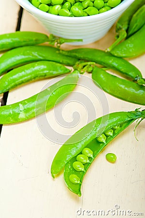 Hearthy fresh green peas Stock Photo