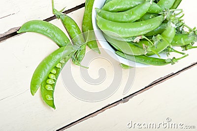 Hearthy fresh green peas Stock Photo