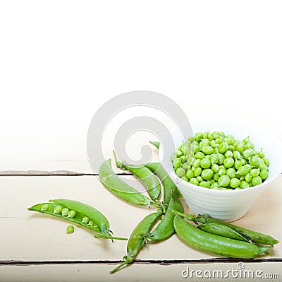 Hearthy fresh green peas Stock Photo