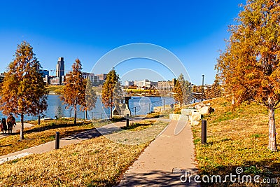 Heartland of America Park at the Riverfront Omaha Nebraska USA. Stock Photo