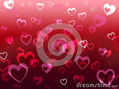 Hearts Background Means Love Adore And Friendship Stock Photo