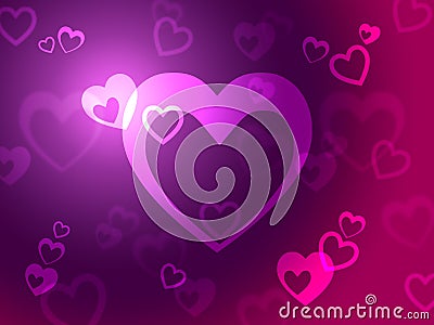 Hearts Background Shows Loving Romantic And Passionate Stock Photo