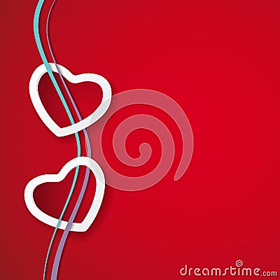 Hearts Background Valentines Day Vector Illustration