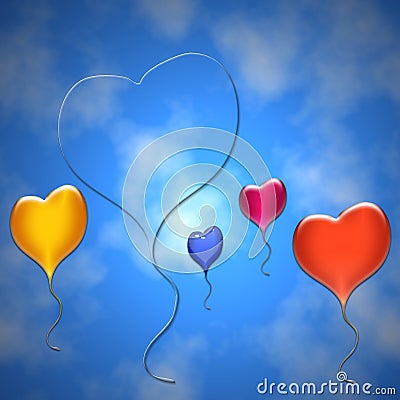 Hearts ballon Stock Photo