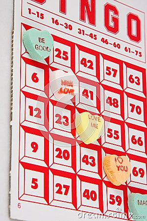 Hearts Bingo Editorial Stock Photo