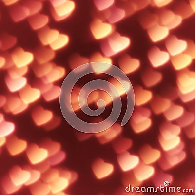 Hearts bokeh background Stock Photo