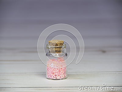 Hearts in bottle Stock Photo